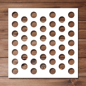 Prickmönster Fyrkantig Schablon - 30 cm x 30 cm - 250 Mikron Mylar Kronblad Återanvändbar Flexibel Heminredning Hantverk Väggmålning Cirkel