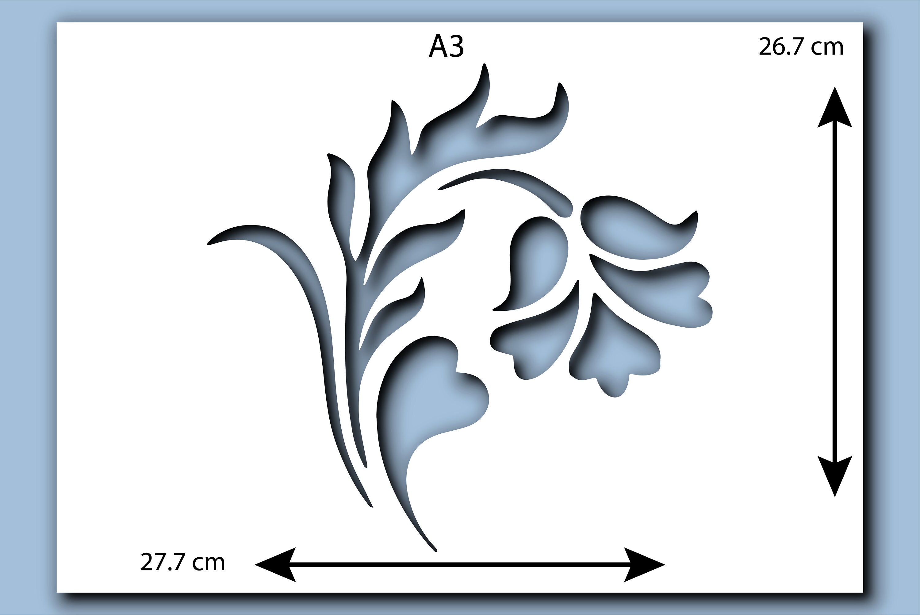 Wilting Flower Stencil A4 A3 Size 190 Micron Mylar Reusable Flexible ...