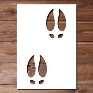 Reindeer Antler 2 Reusable Mylar Stencil - Art Craft Supplies 4 Inch
