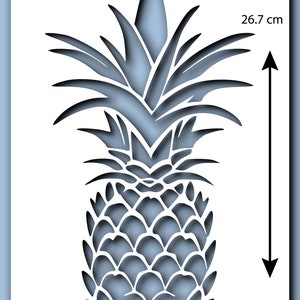 Pineapple Stencil A4 A3 Size 190 Micron Mylar Reusable Flexible Home ...