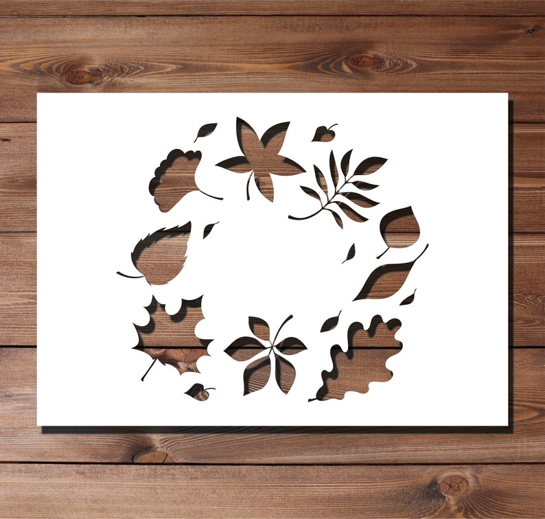 Leaf Pattern Stencil A4 A3 Size 190 Micron Mylar Reusable - Etsy