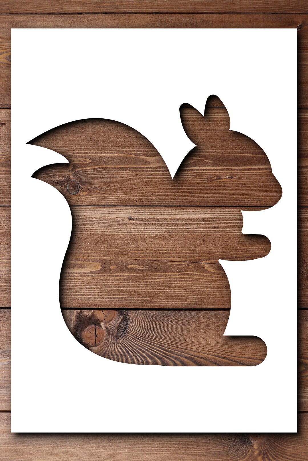 Squirrel Stencil A4 A3 Size 190 Micron Mylar Reusable Flexible Home ...