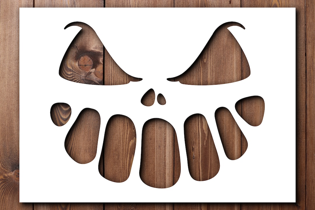 Scary Face Stencil 9 A4 A3 Size 190 Micron Mylar Reusable - Etsy
