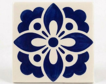 Faux Tile Stencil – Floral Medallion Pattern – Reusable Stencil for Painting Floors, Backsplashes, and Furniture