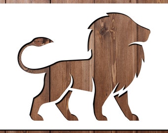 Lion Pochoir A4 A3 Taille 190 Microns Mylar Pochoir Réutilisable Flexible Home Decor Artisanat Zoo Jungle Animal Meubles Tissu Peinture Murale