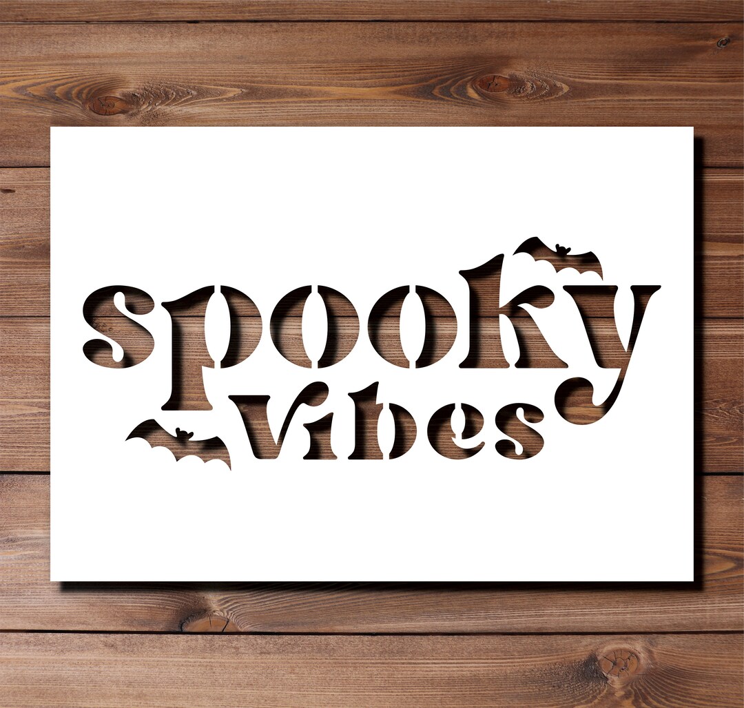Spooky Vibes Stencil A4 A3 Size 190 Micron Mylar Reusable Flexible ...