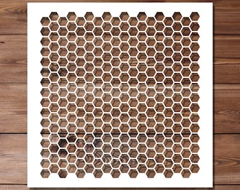 Honeycomb Small Stencil - 30cm x 30cm Size - 250 Micron Mylar Reusable Flexible Home Decor Craft Pattern Painting Bee Honey Hexagon