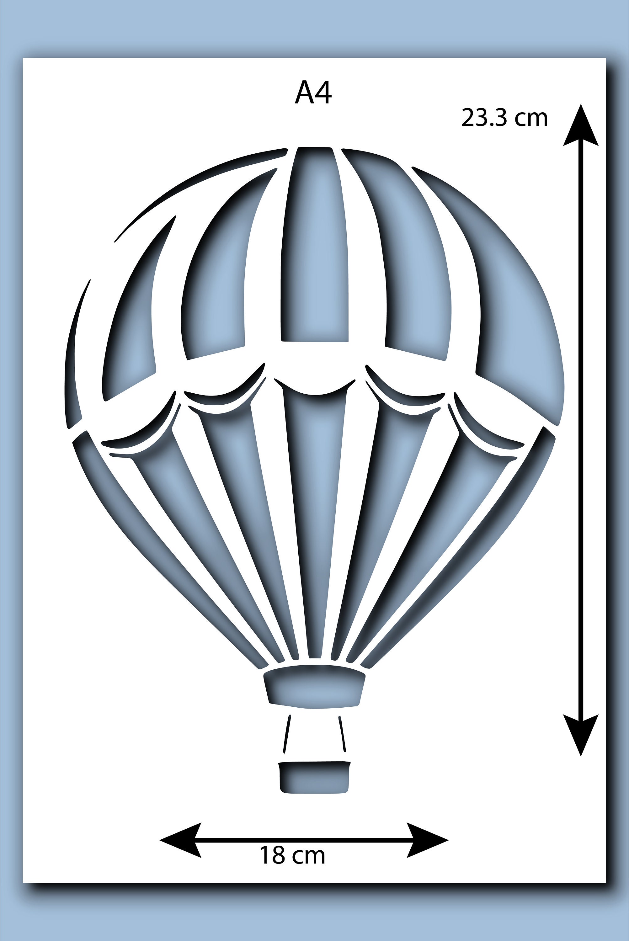 Hot Air Balloon Stencil A4 A3 Size 190 Micron Mylar