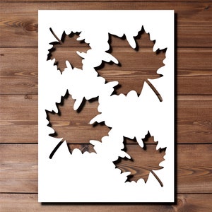 Kanadisches Ahornblatt Schablone A4 A3 Größe 190 Micron Mylar Wiederverwendbare Flexible Wohnkultur Handwerk Herbst Herbst Blätter Muster Stoff Wandbild
