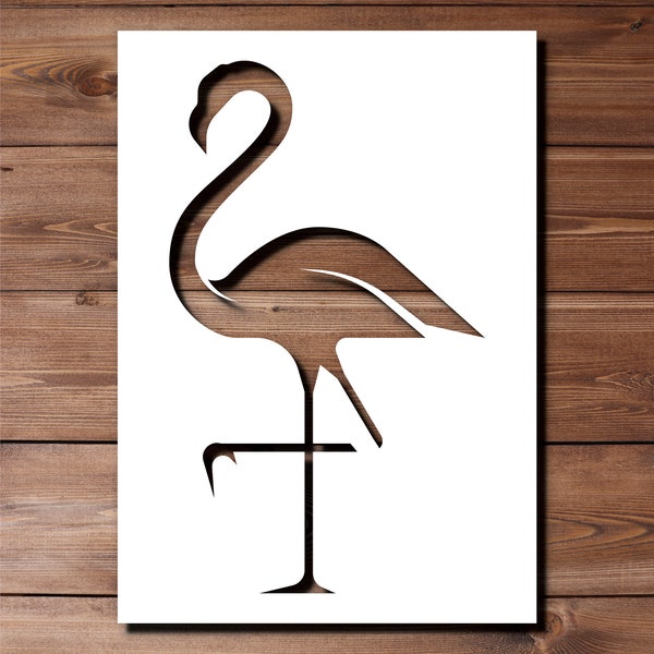 Flamingo Stencil Etsy
