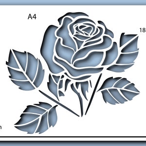 Rose Stencil A4 A3 Size 190 Micron Mylar Petals Reusable Flexible Home ...