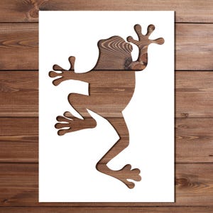 Tree Frog Stencil A5 A4 A3 Size 190 Micron Reusable Flexible Home Decor Craft Amphibian Rainforest Cute Toad Pattern Fabric Wall Painting