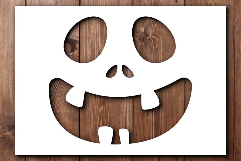 Scary Face Stencil A4 A3 Size 190 Micron Mylar Reusable Flexible Home ...