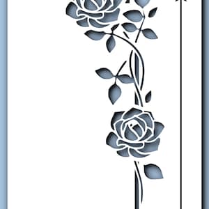 Rose Corner Stencil A4 A3 Size 190 Micron Mylar Petals Reusable ...