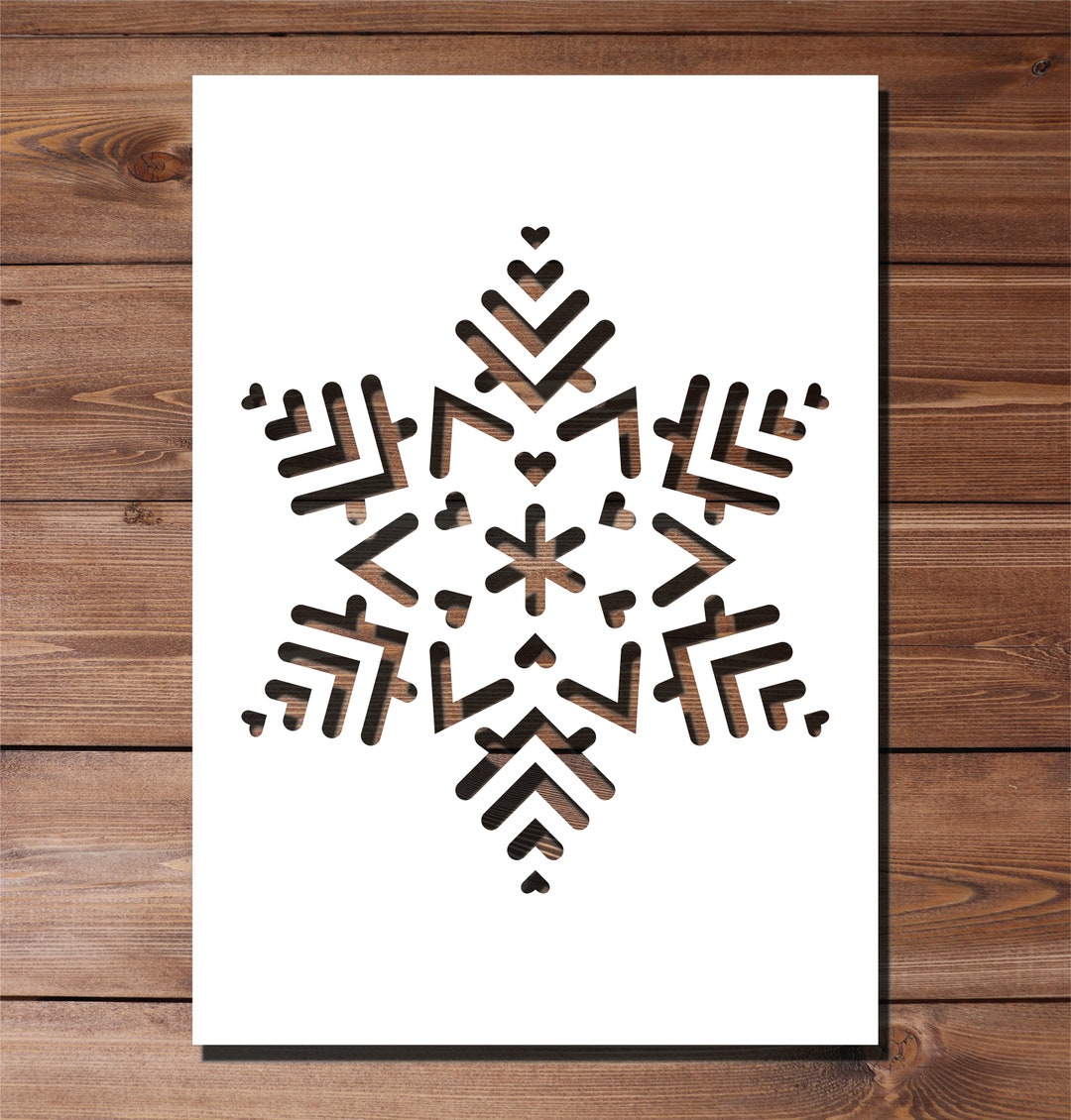 Snowflake Stencil A4 A3 Size 190 Micron Mylar Reusable Flexible Home ...