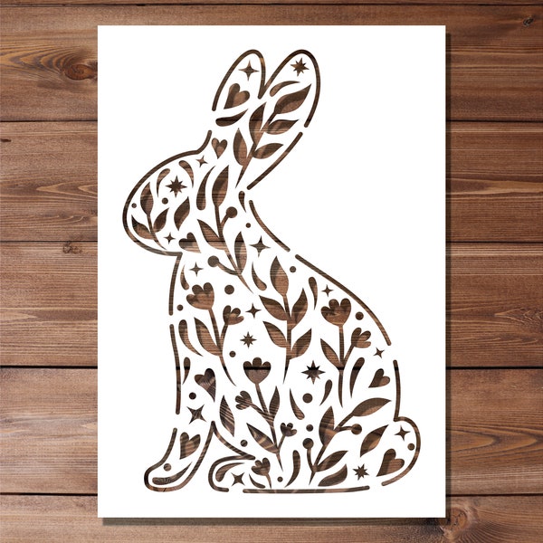 Rabbit Stencil - Etsy