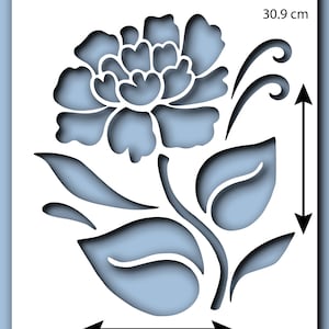 Big Flower Stencil A4 A3 Size 190 Micron Mylar Petals Reusable Flexible ...