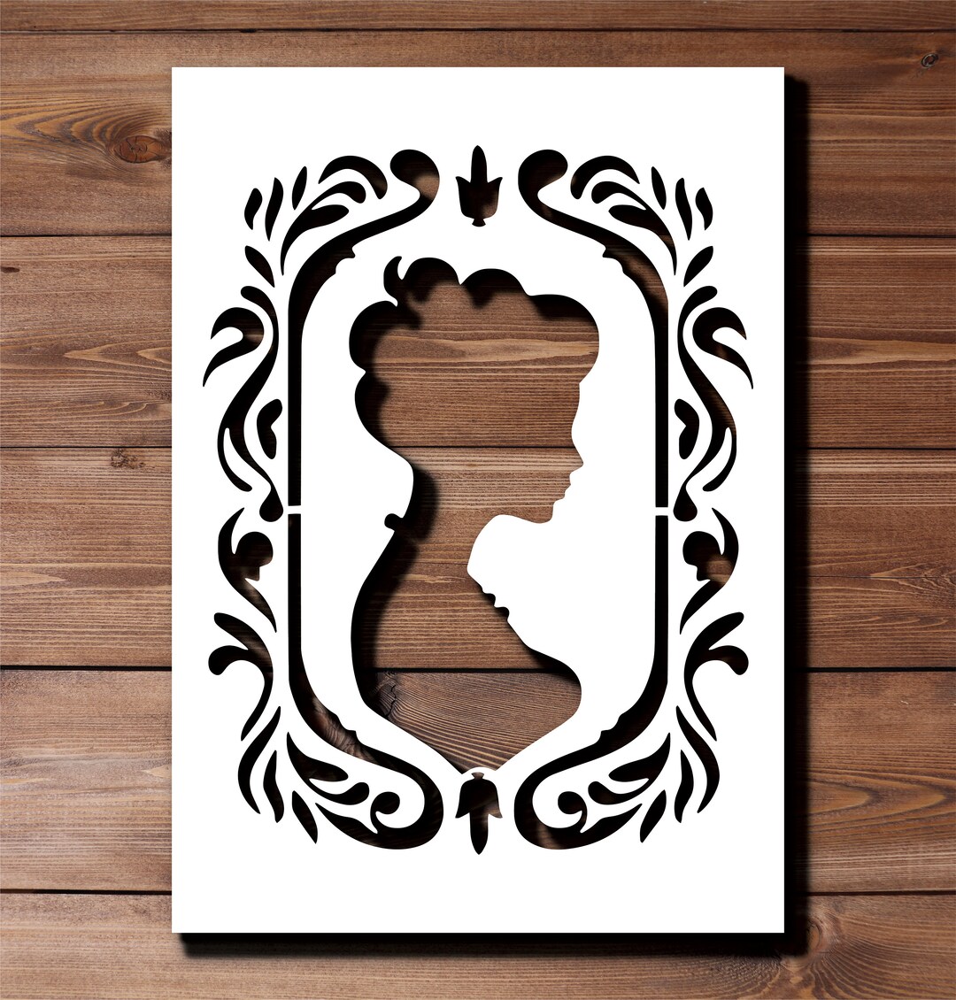 Girl Portrait Stencil A4 A3 Size 190 Micron Mylar Reusable Flexible ...