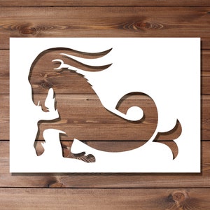 Pochoir zodiaque capricorne - A4 A3 - 190 microns Mylar réutilisable flexible décoration artisanat horoscope astrologie motif peinture