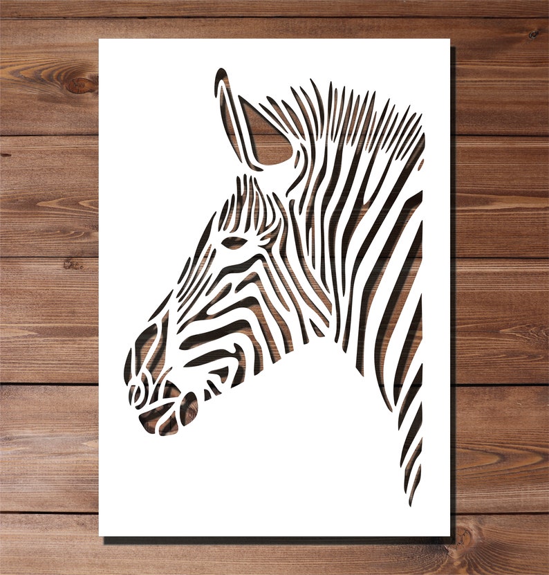 Zebra Stencil A4 A3 Size 190 Micron Mylar Reusable Flexible Home Decor ...