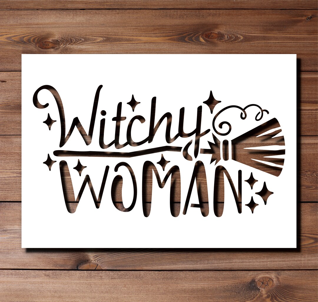 Witchy Woman Stencil A4 A3 Size 190 Micron Mylar Reusable Flexible ...