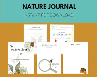 Journal nature pour enfants : feuilles d'activités de plein air (modèle PDF)