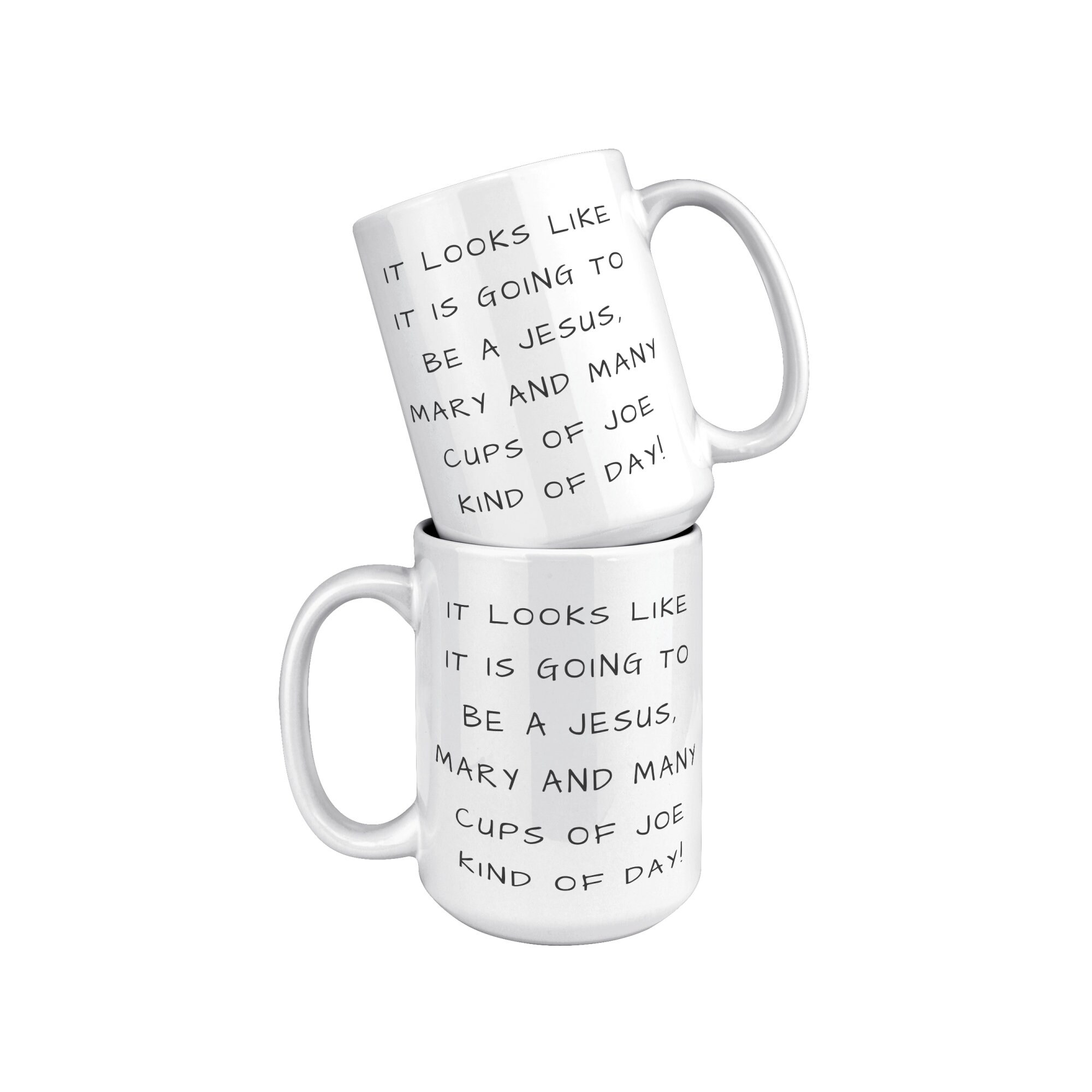 Jesus Mary and Many Cups of Joe Mug, Funny and Unique Coffee Lover Gift