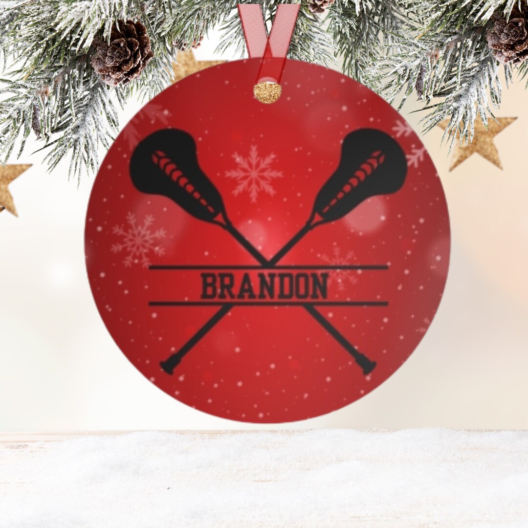 Lacrosse Player Christmas Ornaments Personalized Gift for Lax Player or
