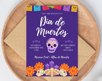 Day of the Dead Invitation, Día de Muertos Party, November 2 Invite, The Day of the Dead Celebration, The Day of the Dead Invite