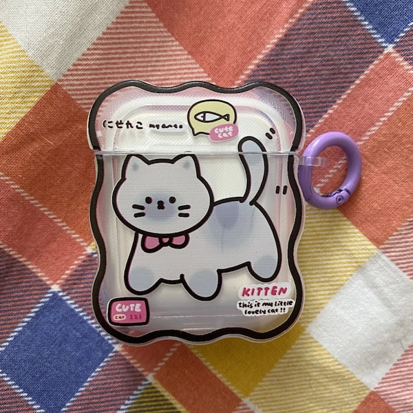 Aesthetic Cat AirPod Case, Cute Airpod Pro Case, Airpod Pro 2 Case, Anime Airpods Case, Soft Airpods 3 Case, Airpod Pro 2nd Case