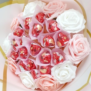 Birthday Gift.Ferraro,Lindt, Chocolate Bouquet. Gift for girlfriend/boyfriend. Valentine&#39;s, Anniversary,Ramadan,Eid, Chocolate & Flower Gift