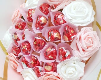 Ferrero Rocher & Lindt Chocolate Bouquet with Roses