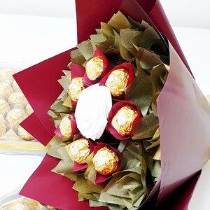 Chocolate Bouquet: Ferrero Rocher & Lindt Gift, Handmade image 3