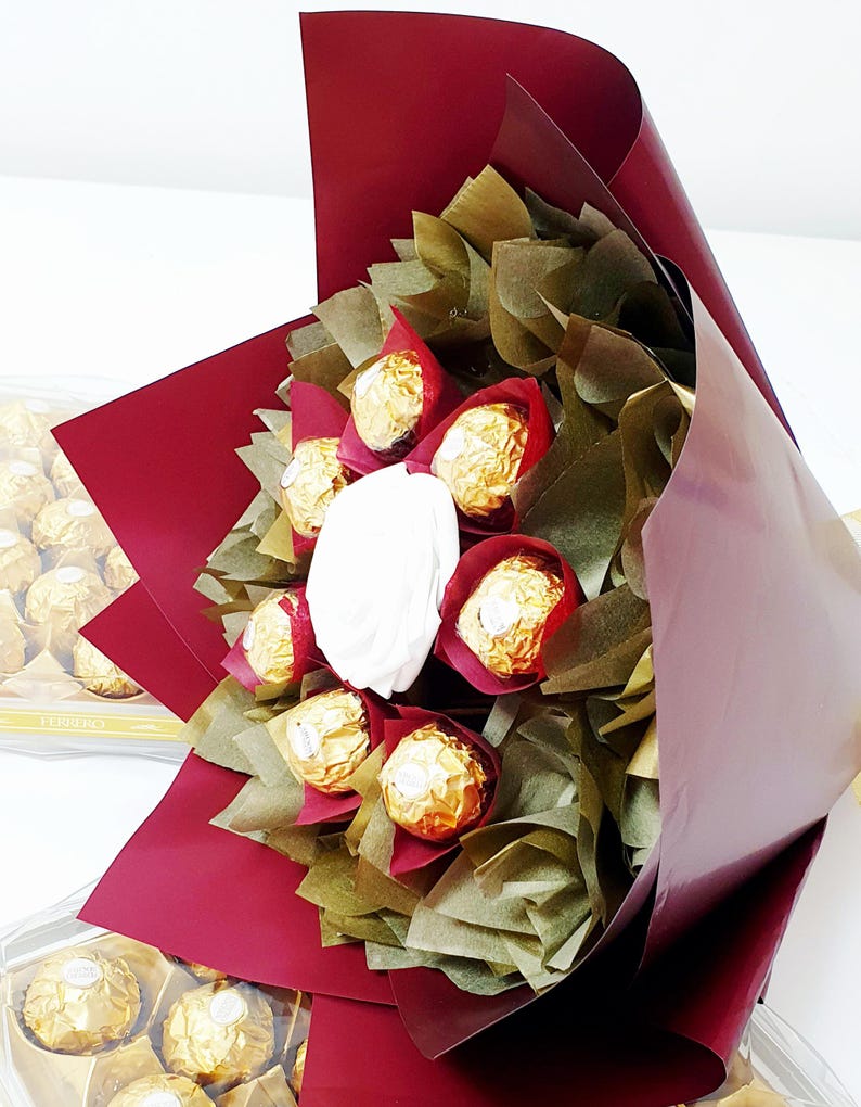 Chocolate Bouquet: Ferrero Rocher & Lindt Gift, Handmade image 3
