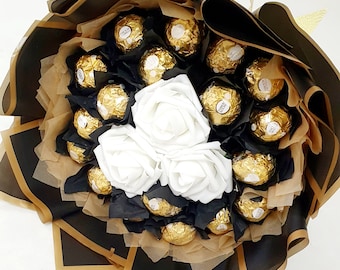 Birthday Bouquet Gift, Congratulations,Anniversary, New year, Thank You, Happy Ramadan, Eid or Any Occasion Ferrero, Lindt Chocolate Bouquet