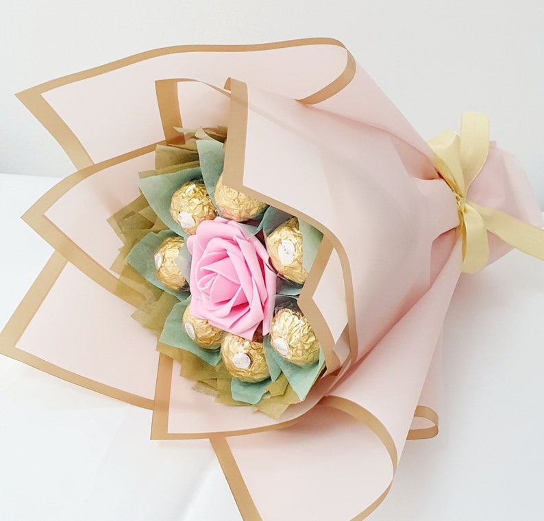 Chocolate Bouquet: Ferrero Rocher & Lindt Gift, Handmade image 8