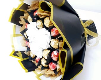 Ferrero Rocher & Lindt Chocolate Bouquet, Floral Arrangement