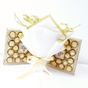 Chocolate Bouquet: Ferrero Rocher & Lindt Gift, Handmade image 19