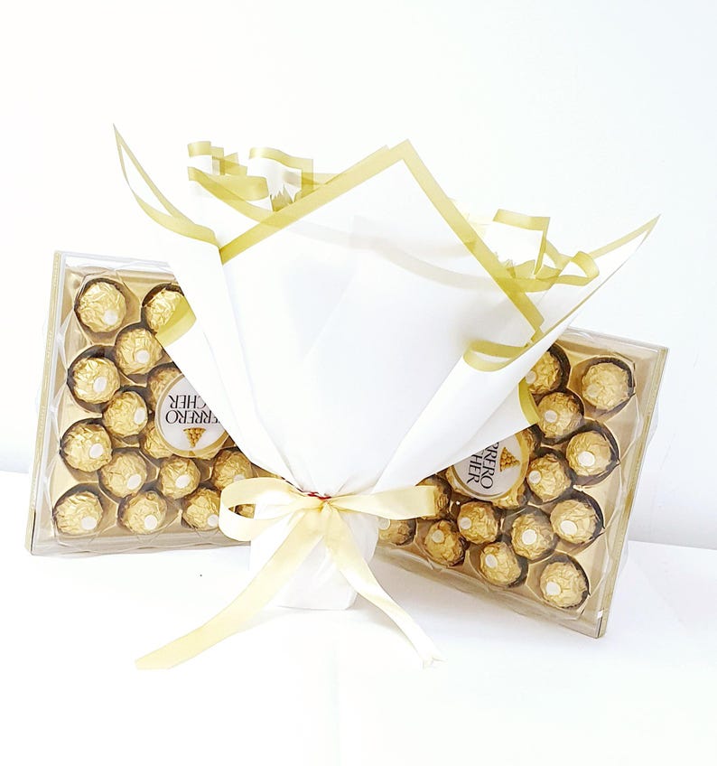 Chocolate Bouquet: Ferrero Rocher & Lindt Gift, Handmade image 19
