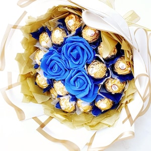 Birthday, Congratulations, Anniversary, New Mum, Thank You, Happy Ramadan, Eid or Any Occasion Ferrero, Lindt or Raffaello Chocolate Bouquet