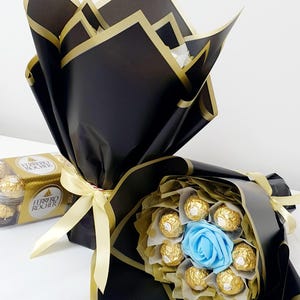 Chocolate Bouquet: Ferrero Rocher & Lindt Gift, Handmade image 6