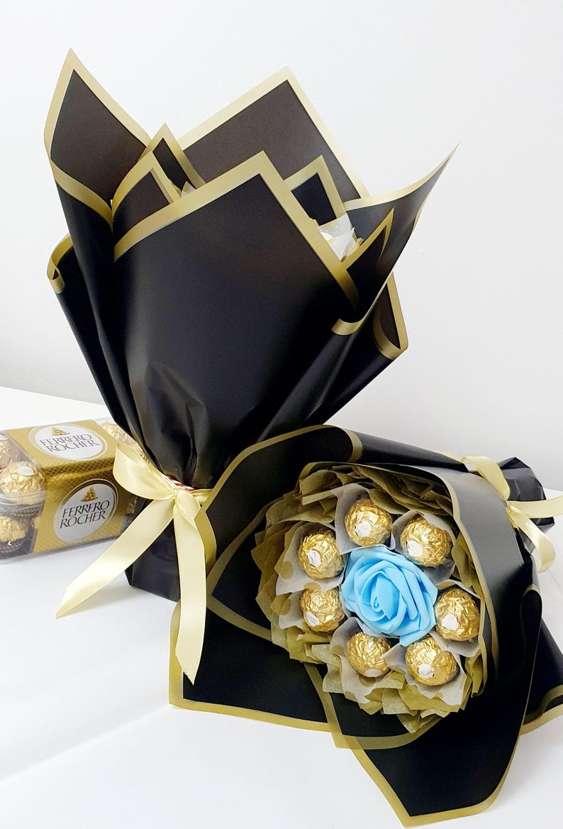 Chocolate Bouquet: Ferrero Rocher & Lindt Gift, Handmade image 6