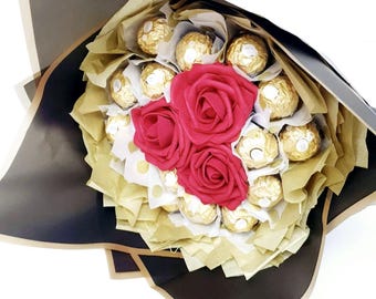 Ferrero Rocher Chocolate Bouquet, Artificial Flowers