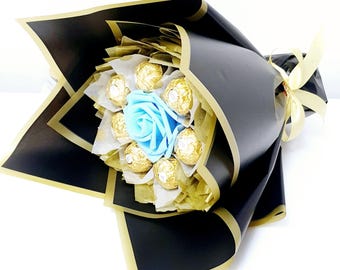 Chocolate Bouquet: Ferrero Rocher & Lindt Gift, Handmade