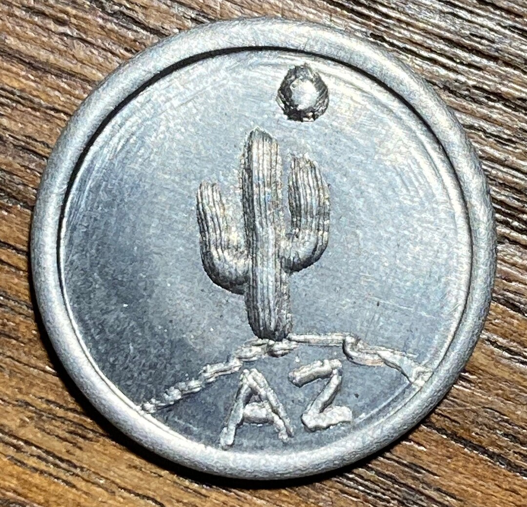 2022-VV AZ Arizona Cactus Aluminum Token - Free Shipping! - Etsy