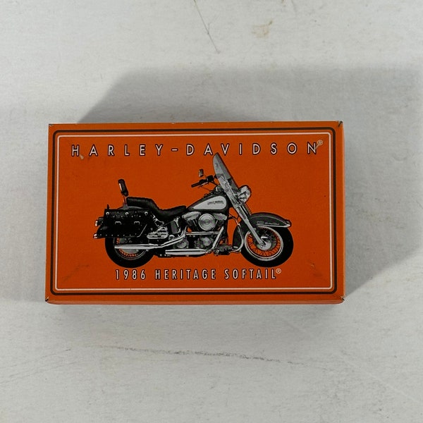 Harley Davidson Tin Match Container - 1986 Heritage Softail.
