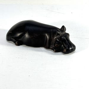 Hand Carved Wooden Hippopotamus Figurine