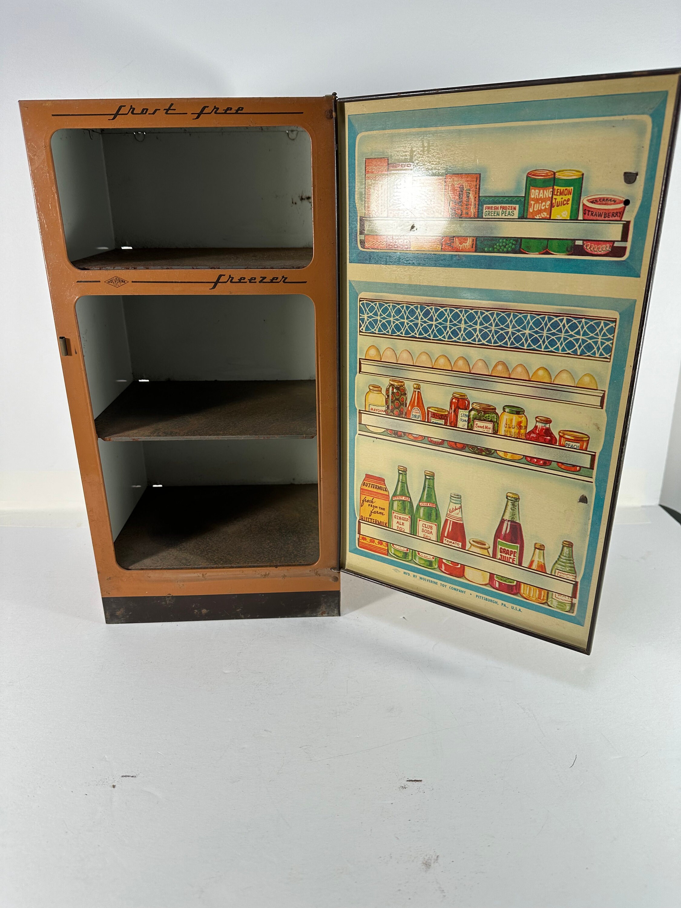 Vintage Wolverine Tin Toy Refrigerator - Etsy