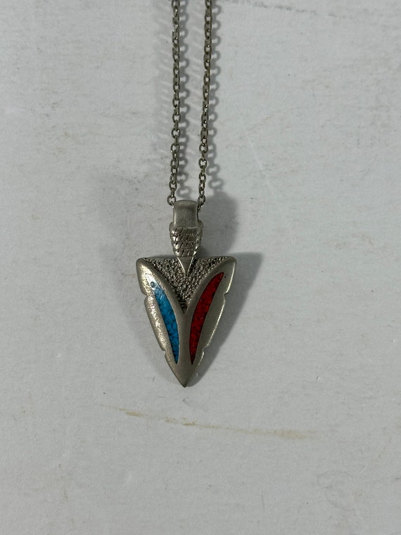 American Indian Style Arrowhead Necklace Turquoise