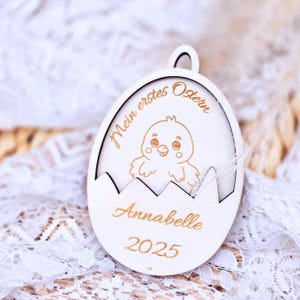 Mein erstes Ostern | Ostern Baby | Anhänger Ostern | Meilensteinkarten | Ostergeschenk Baby | Osterdeko | Osterei Holz | Geschenk zur Geburt